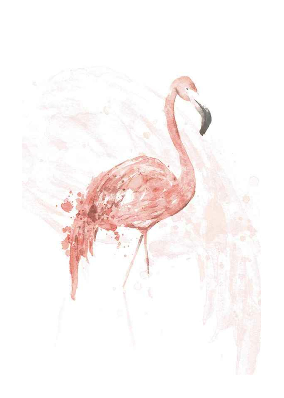 Watercolor Flamingo-1