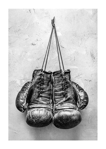 Poster Worn Boxing Gloves