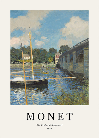 Poster Monet Bridge At Argenteuil