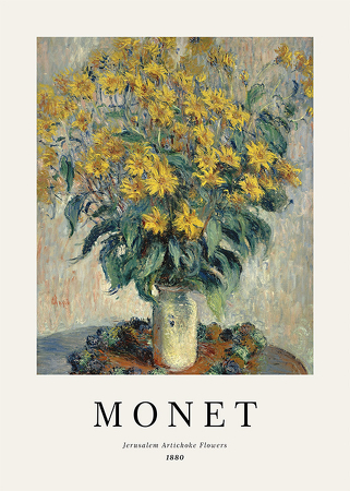 Poster Monet Jerusalem Artichoke Flowers