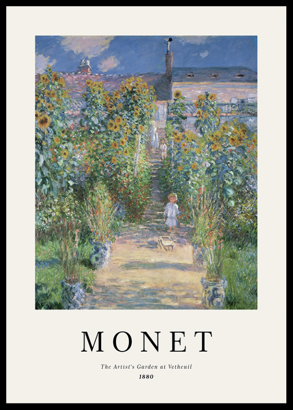 Monet Garden At Vetheuil-0
