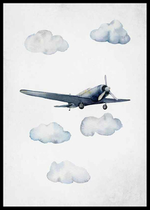 Watercolor Airplane-2