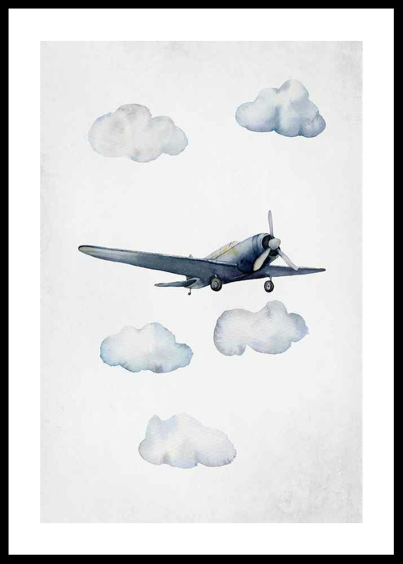 Watercolor Airplane-0