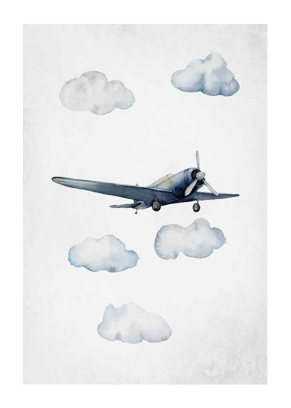 Watercolor Airplane-1