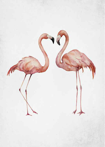 Watercolor Flamingos-3