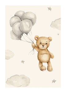 Poster Balloons Teddy