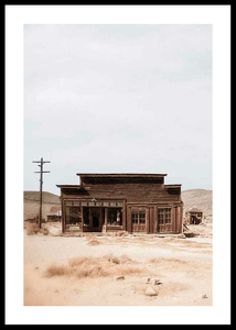 Wooden House In Desert-0