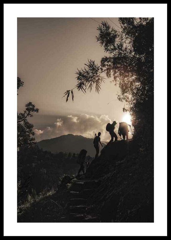 Hikers Climbing-0