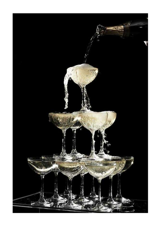 Poster Champagne Fountain