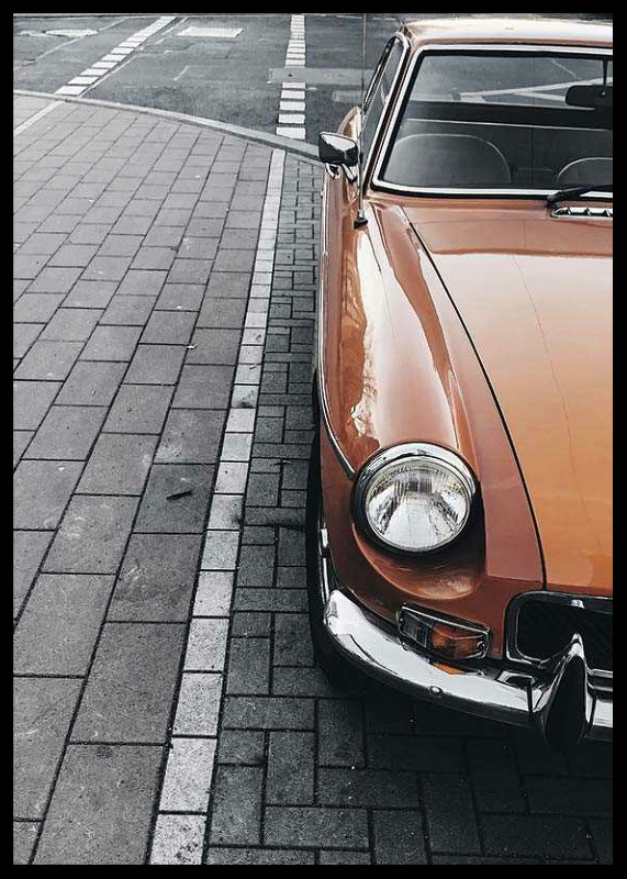 Classic Car On Street-2