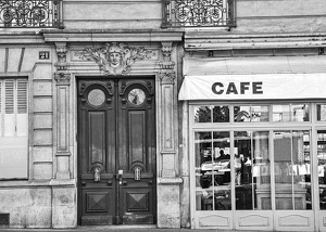Cafe In Paris B&W-3