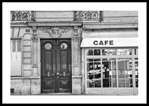 Cafe In Paris B&W-0