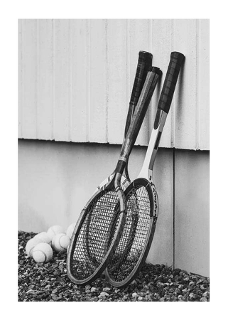 Poster Old Tennis Rackets