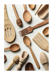 Poster Wooden Kitchen Tools