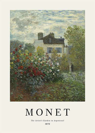 Poster Monet Garden In Argenteuil
