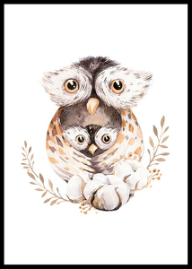 Watercolor Owl Family-0