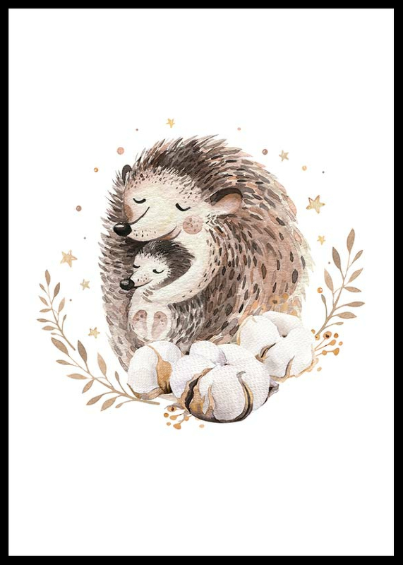 Watercolor Hedgehog Family-0