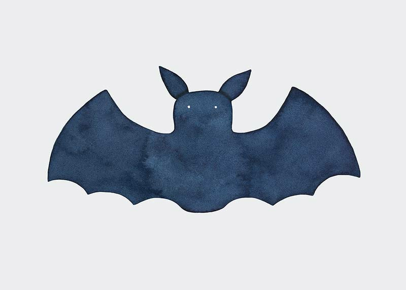 Watercolor Bat-3