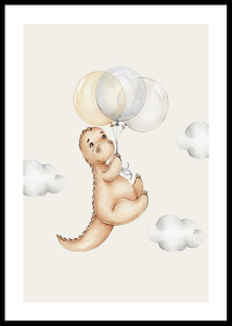Dino With Balloons-0