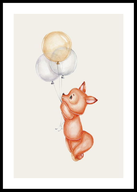 Fox With Balloons-0