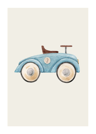 Poster Blue Toy Car