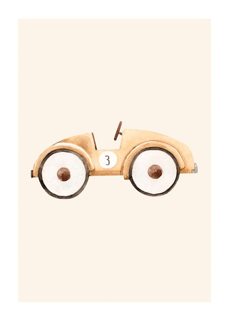 Poster Beige Toy Car