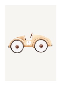 Poster Beige Toy Car