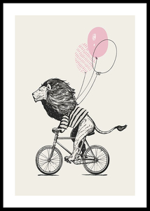 Lion On Bicycle-0
