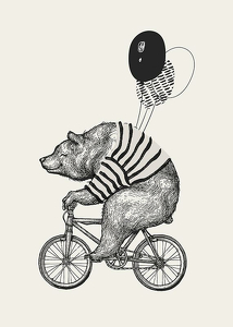 Bear On Bicycle-3