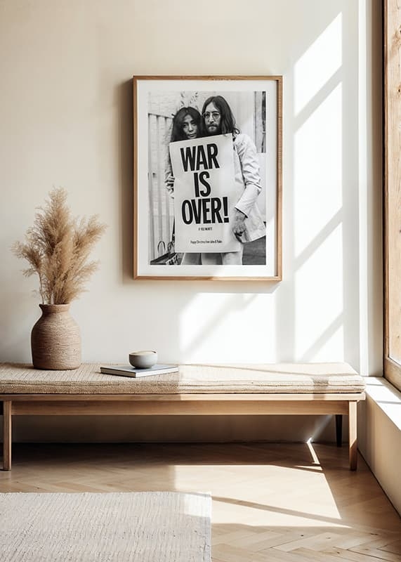 Poster John Lennon Yoko Ono War Is Over crossfade