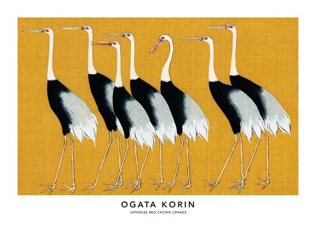 Poster Red Crown Crane By Ogata Korin
