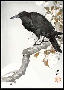 Crow And Full Moon By Ohara Koson-2