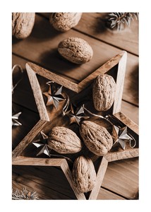 Walnuts In Wooden Star-1