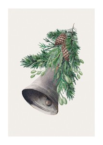 Watercolor Christmas Bell-1