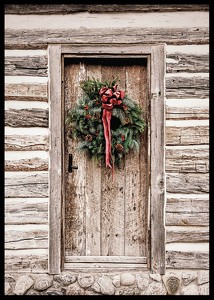 Christmas Wreath On Door-2