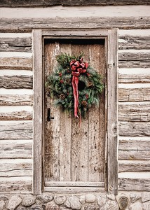 Christmas Wreath On Door-3