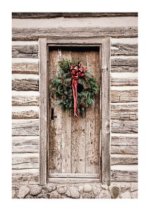 Christmas Wreath On Door-1