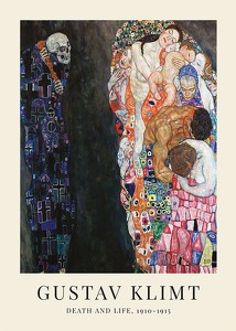 Poster Death And Life By Gustav Klimt