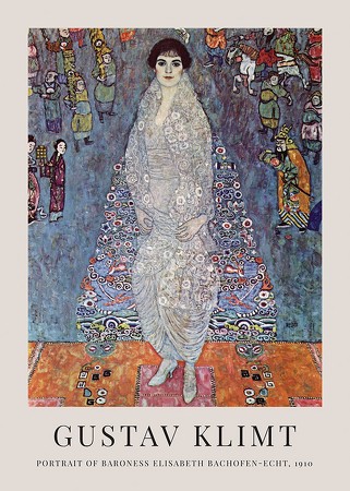 Poster Portrait Of Baroness By Gustav Klimt