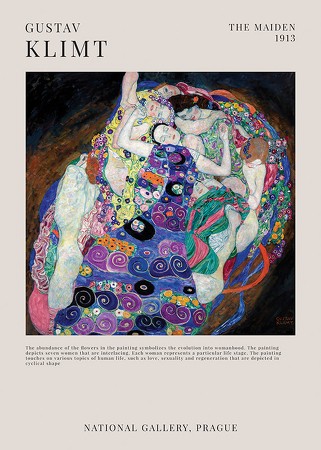 Poster The Maiden By Gustav Klimt