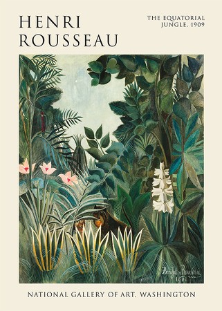 Poster The Equatorial Jungle By Henri Rousseau