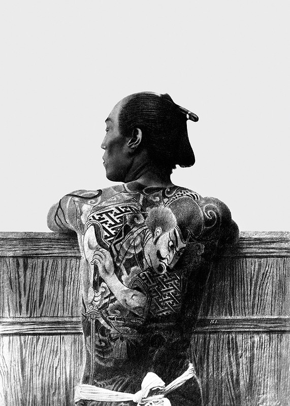 Man With Tattoo By Kusakabe Kimbei-3