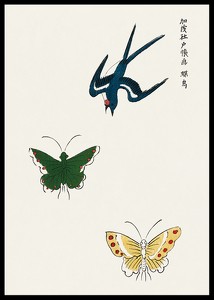 Swallow And Butterflies By Taguchi Tomoki-2