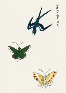 Swallow And Butterflies By Taguchi Tomoki-3