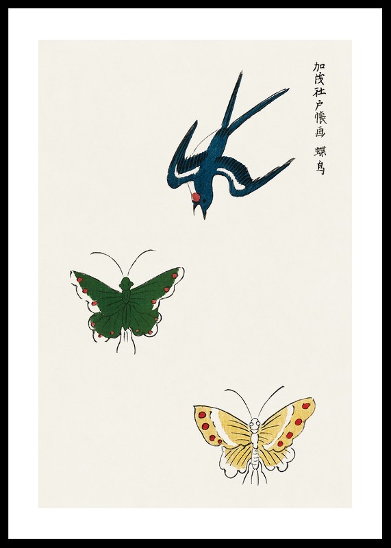 Swallow And Butterflies By Taguchi Tomoki-0