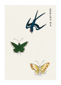 Swallow And Butterflies By Taguchi Tomoki-1