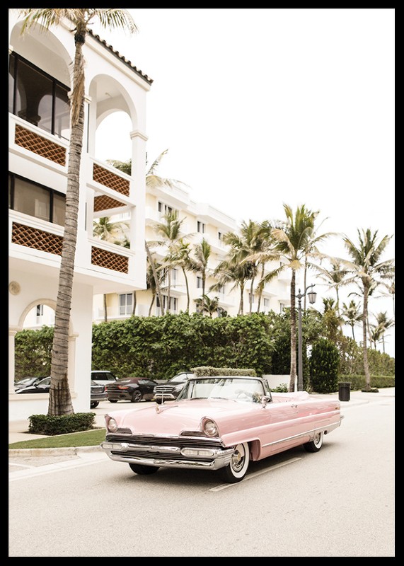 Vintage Pink Car-2
