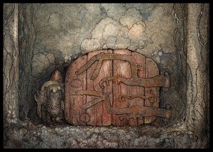 The Mountain Gate By John Bauer-2