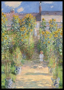 The Artist's Garden at Vétheuil By Claude Monet-2