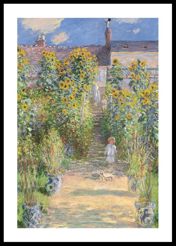 The Artist's Garden at Vétheuil By Claude Monet-0